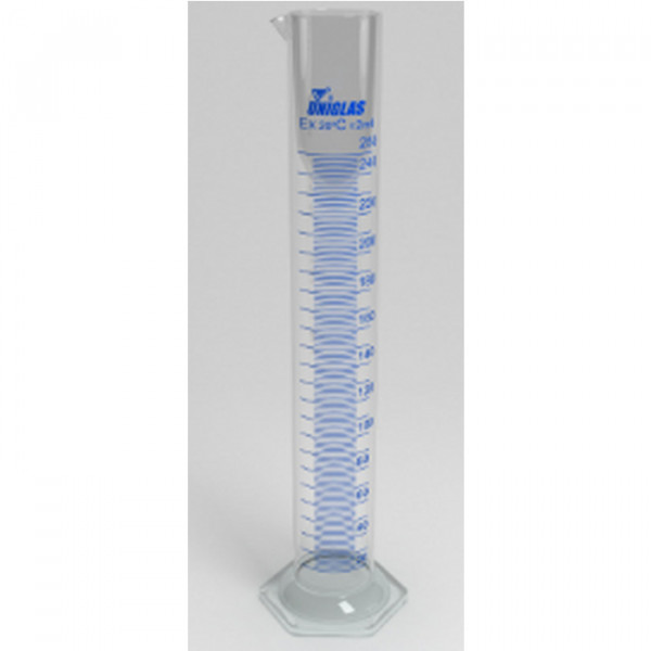 PROVETA GRADUADA BASE SEXT.VIDRO CAP.50ML