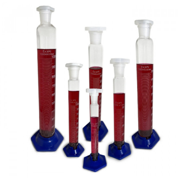 PROVETA GRADUADA BASE E ROLHA DE POLI-1000 ML